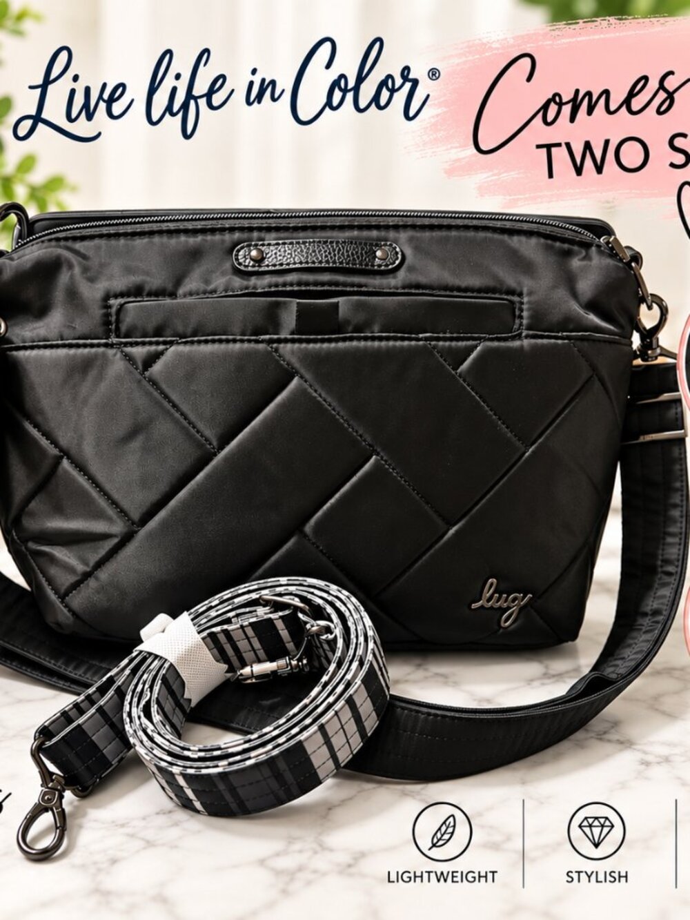 Lug Flare in Black with two straps